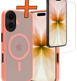 Nomfy Nomfy iPhone 17 Magsafe Hoesje Perzik Met Screenprotector