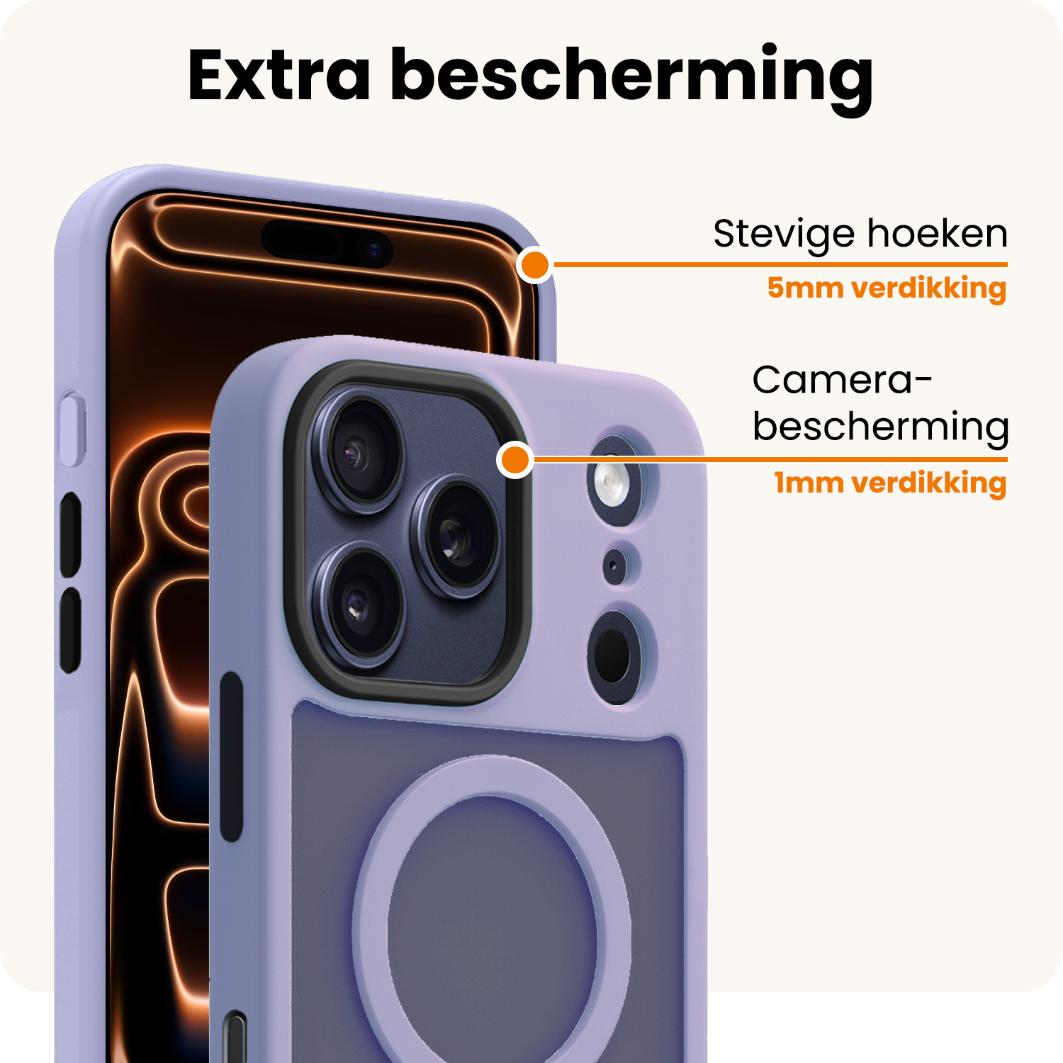 Nomfy Nomfy iPhone 17 Pro Magsafe Hoesje - Lila