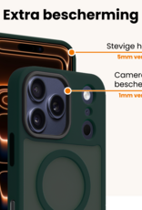 Nomfy Nomfy iPhone 17 Pro Magsafe Hoesje Donkergroen Met Screenprotector