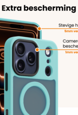 Nomfy Nomfy iPhone 17 Pro Magsafe Hoesje Lichtblauw Met Screenprotector