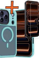 Nomfy Nomfy iPhone 17 Pro Magsafe Hoesje Lichtblauw Met Screenprotector