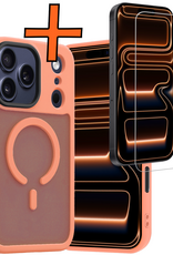 Nomfy Nomfy iPhone 17 Pro Magsafe Hoesje Perzik Met Screenprotector