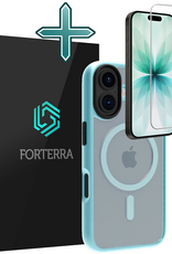 Forterra Forterra iPhone 17 Magsafe Hoesje Lichtblauw Met Screenprotector