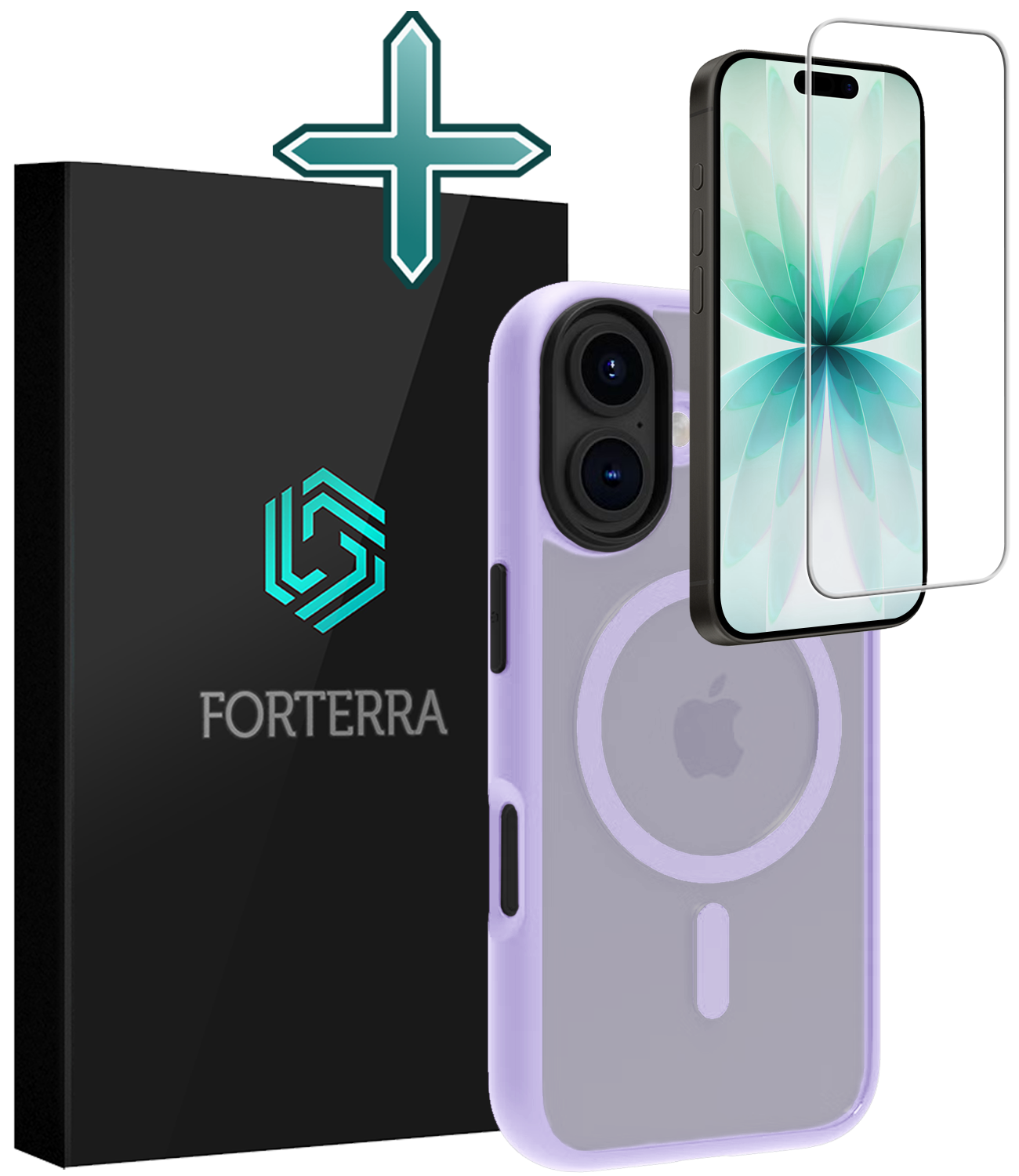 Forterra Forterra iPhone 17 Magsafe Hoesje Lila Met Screenprotector