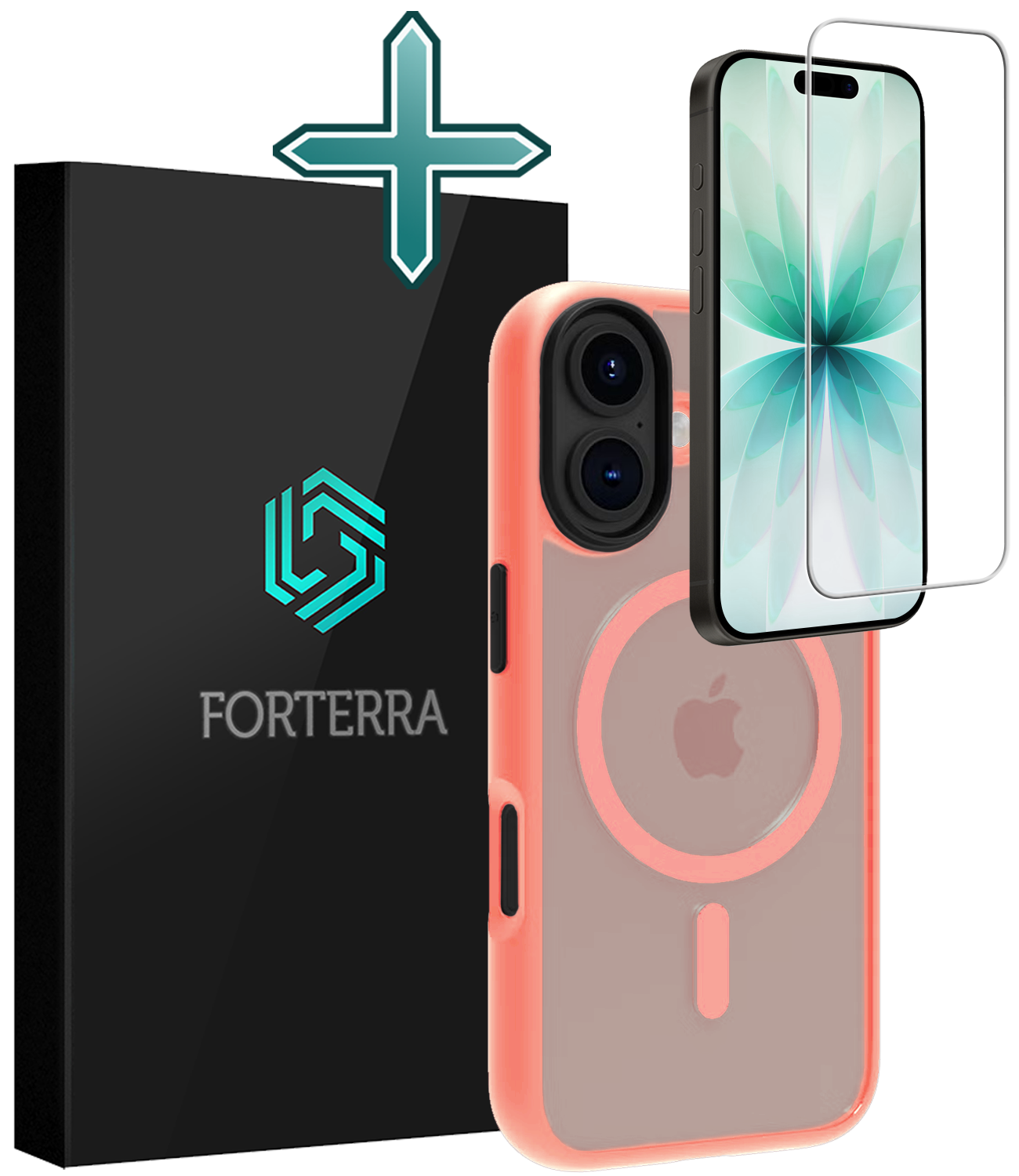 Forterra Forterra iPhone 17 Magsafe Hoesje Perzik Met Screenprotector