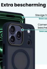 Forterra Forterra iPhone 17 Pro Magsafe Hoesje Donkerblauw Met Screenprotector