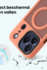 Forterra Forterra iPhone 17 Pro Magsafe Hoesje Perzik Met Screenprotector