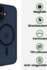 BASEY. BASEY. iPhone 17 Magsafe Hoesje Donkerblauw Met 2x Screenprotector