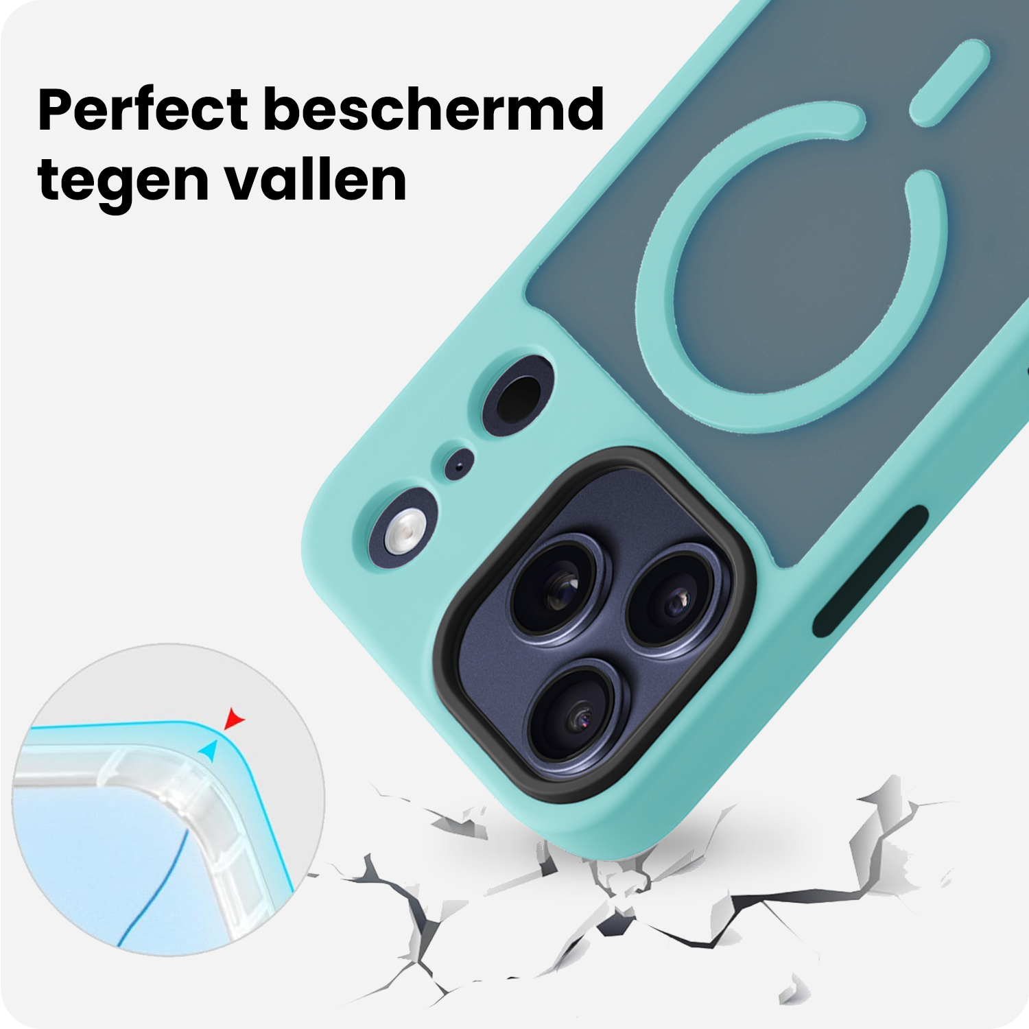 BASEY. BASEY. iPhone 17 Pro Magsafe Hoesje - Lichtblauw - 2 PACK