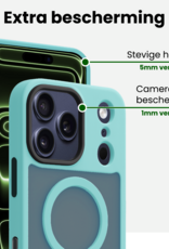 BASEY. BASEY. iPhone 17 Pro Magsafe Hoesje Lichtblauw Met 2x Screenprotector