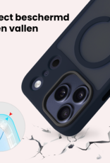 NoXx NoXx iPhone 17 Pro Magsafe Hoesje Donkerblauw Met 2x Screenprotector