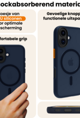Nomfy Nomfy iPhone 17 Magsafe Hoesje Donkerblauw Met 2x Screenprotector