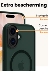 Nomfy Nomfy iPhone 17 Magsafe Hoesje Donkergroen Met 2x Screenprotector