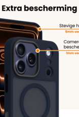 Nomfy Nomfy iPhone 17 Pro Magsafe Hoesje Donkerblauw Met 2x Screenprotector