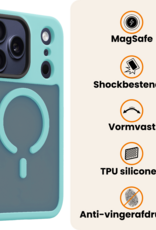 Nomfy Nomfy iPhone 17 Pro Magsafe Hoesje Lichtblauw Met 2x Screenprotector