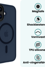 Forterra Forterra iPhone 17 Magsafe Hoesje Donkerblauw Met 2x Screenprotector