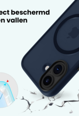 Forterra Forterra iPhone 17 Magsafe Hoesje Donkerblauw Met 2x Screenprotector