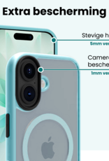 Forterra Forterra iPhone 17 Magsafe Hoesje Lichtblauw Met 2x Screenprotector