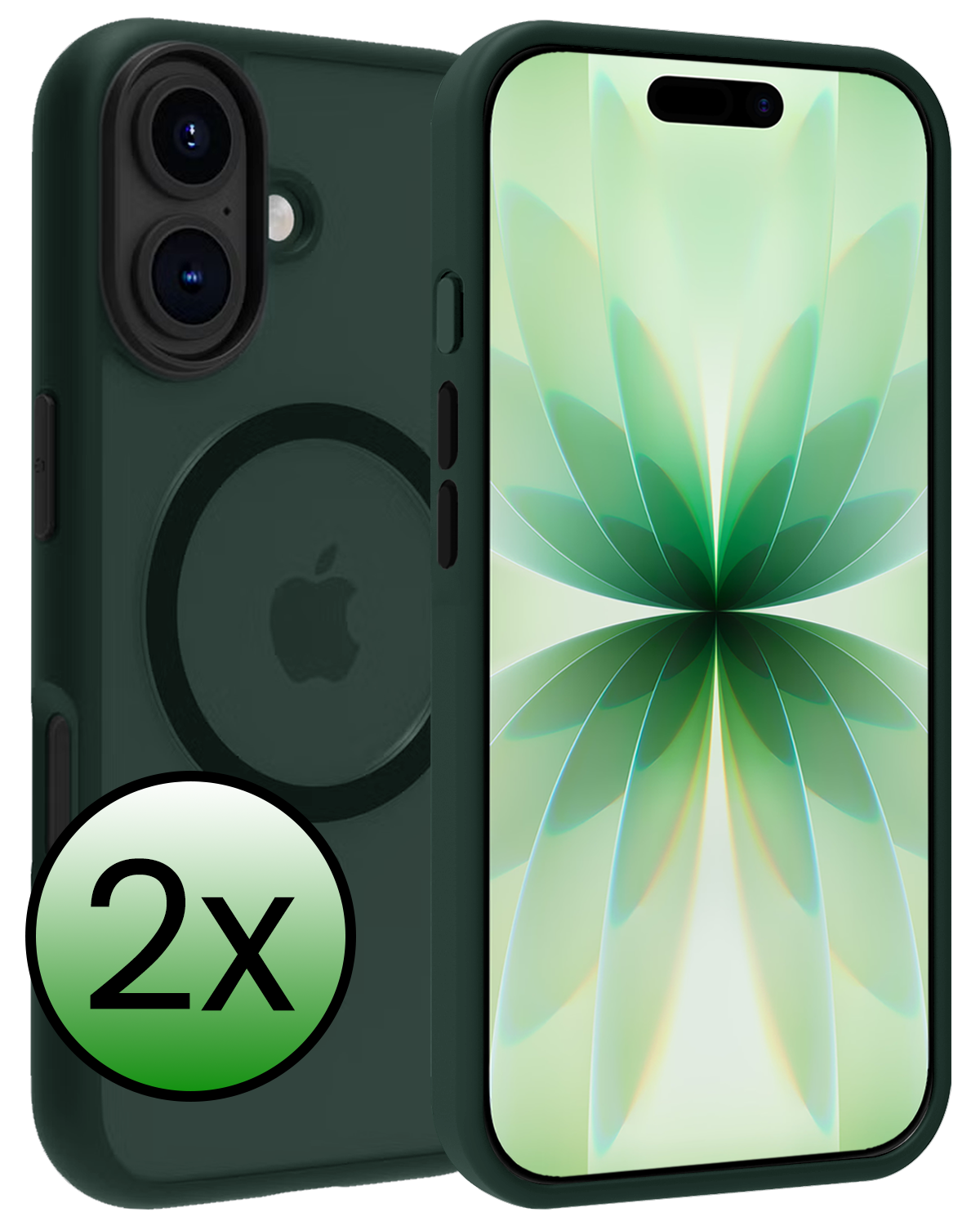 BASEY. BASEY. iPhone 17 Magsafe Hoesje - Donkergroen - 2 PACK