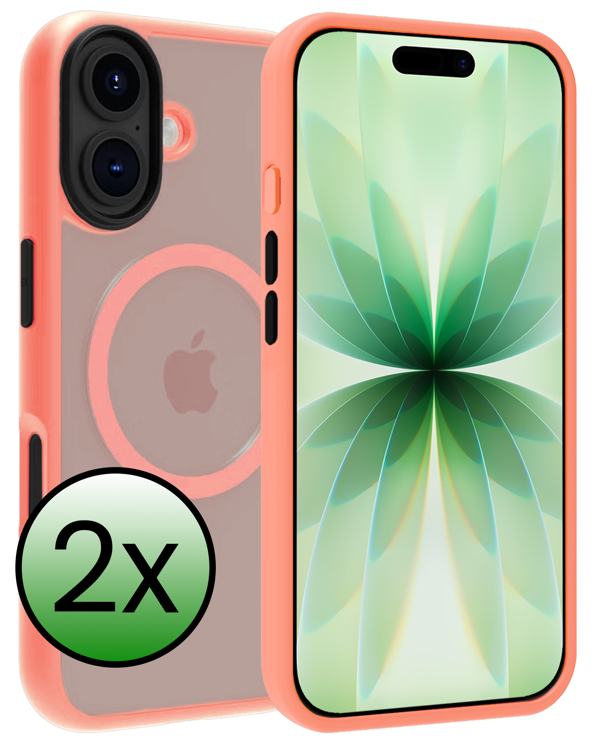 BASEY. BASEY. iPhone 17 Magsafe Hoesje - Perzik - 2 PACK