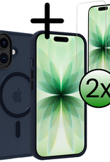 BASEY. BASEY. iPhone 17 Magsafe Hoesje Donkerblauw Met 2x Screenprotector