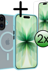 BASEY. BASEY. iPhone 17 Magsafe Hoesje Lichtblauw Met 2x Screenprotector