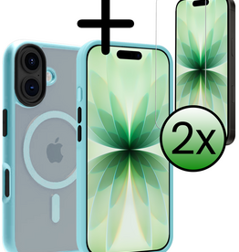 BASEY. BASEY. iPhone 17 Magsafe Hoesje Lichtblauw Met 2x Screenprotector