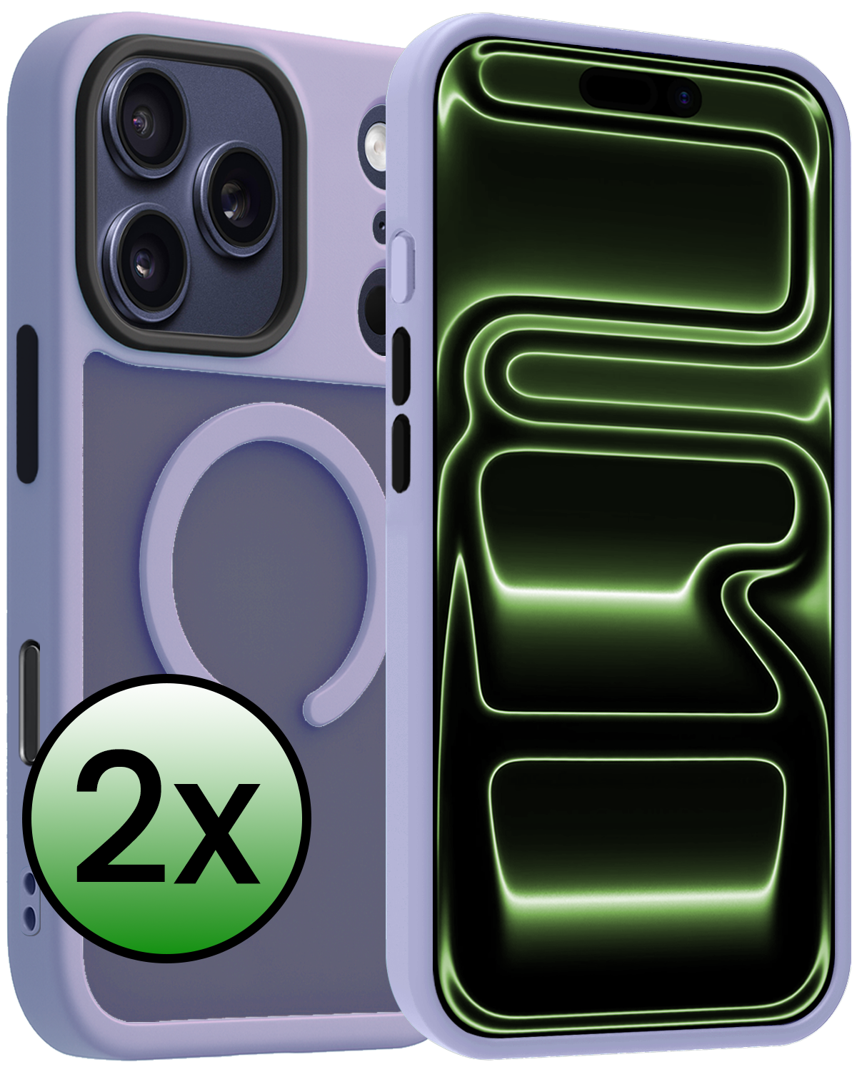 BASEY. BASEY. iPhone 17 Pro Magsafe Hoesje - Lila - 2 PACK