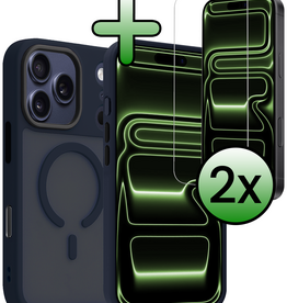 BASEY. BASEY. iPhone 17 Pro Magsafe Hoesje Donkerblauw Met 2x Screenprotector