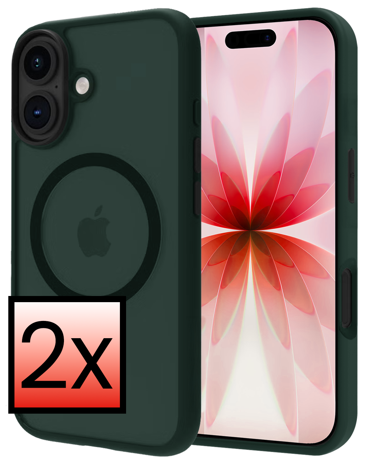 NoXx NoXx iPhone 17 Magsafe Hoesje - Donkergroen - 2 PACK