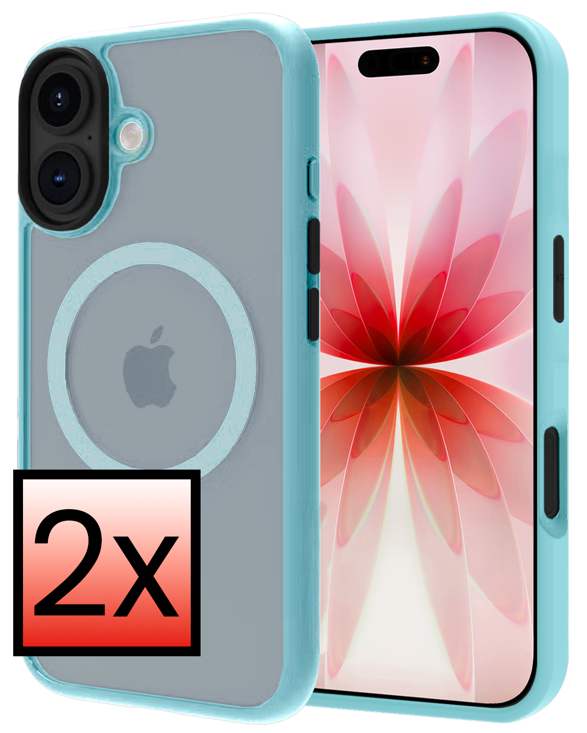 NoXx NoXx iPhone 17 Magsafe Hoesje - Lichtblauw - 2 PACK