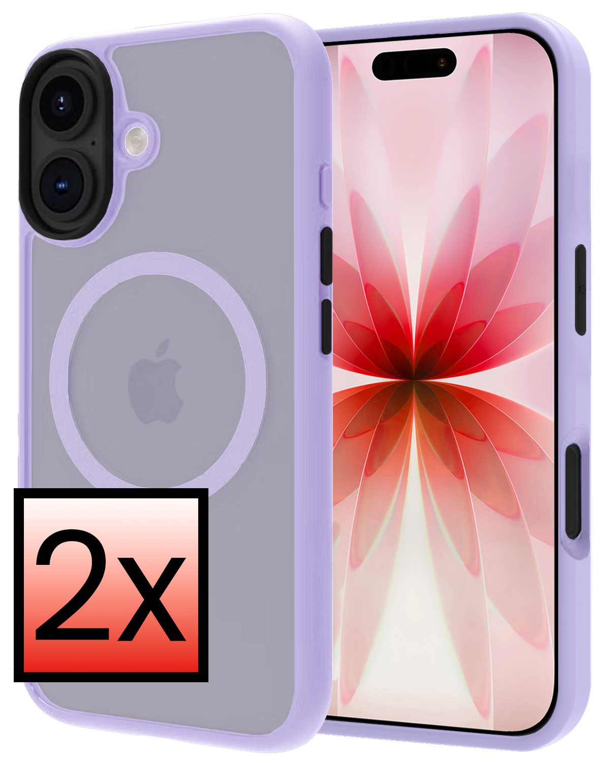 NoXx NoXx iPhone 17 Magsafe Hoesje - Lila - 2 PACK