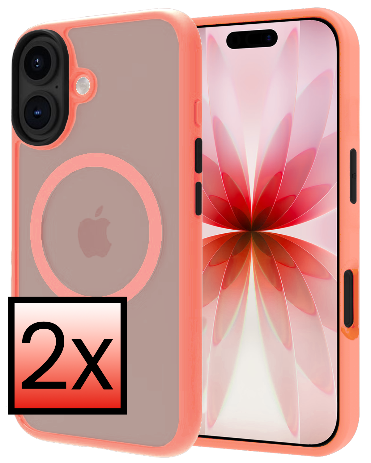 NoXx NoXx iPhone 17 Magsafe Hoesje - Perzik - 2 PACK