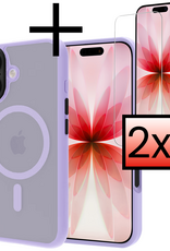 NoXx NoXx iPhone 17 Magsafe Hoesje Lila Met 2x Screenprotector