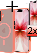 NoXx NoXx iPhone 17 Magsafe Hoesje Perzik Met 2x Screenprotector