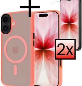 NoXx NoXx iPhone 17 Magsafe Hoesje Perzik Met 2x Screenprotector