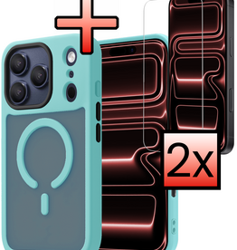 NoXx NoXx iPhone 17 Pro Magsafe Hoesje - Lichtblauw - 2 PACK