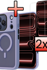 NoXx NoXx iPhone 17 Pro Magsafe Hoesje Lila Met 2x Screenprotector