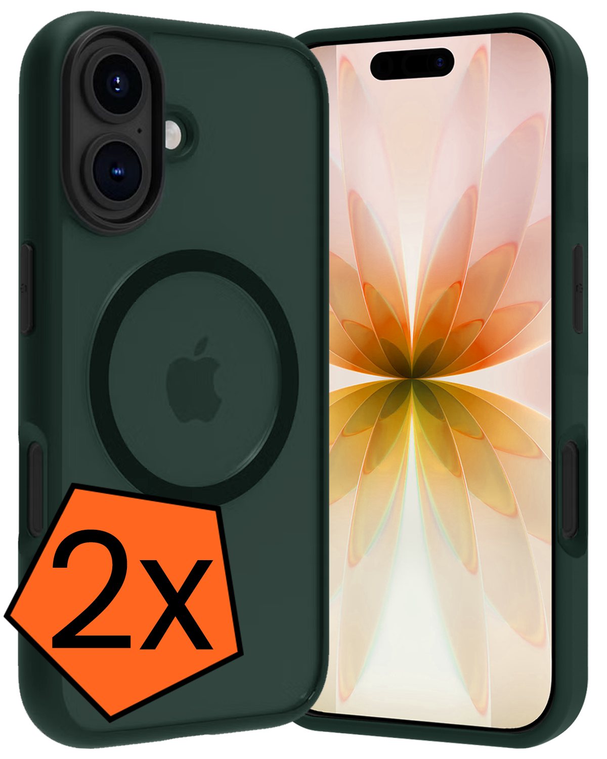 Nomfy Nomfy iPhone 17 Magsafe Hoesje - Donkergroen - 2 PACK