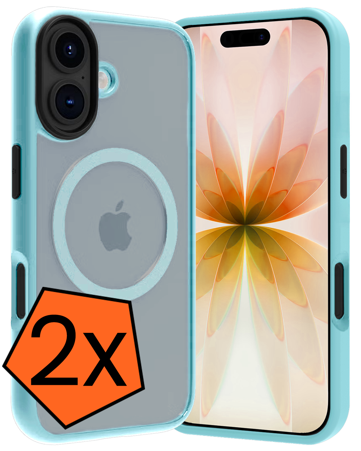 Nomfy Nomfy iPhone 17 Magsafe Hoesje - Lichtblauw - 2 PACK