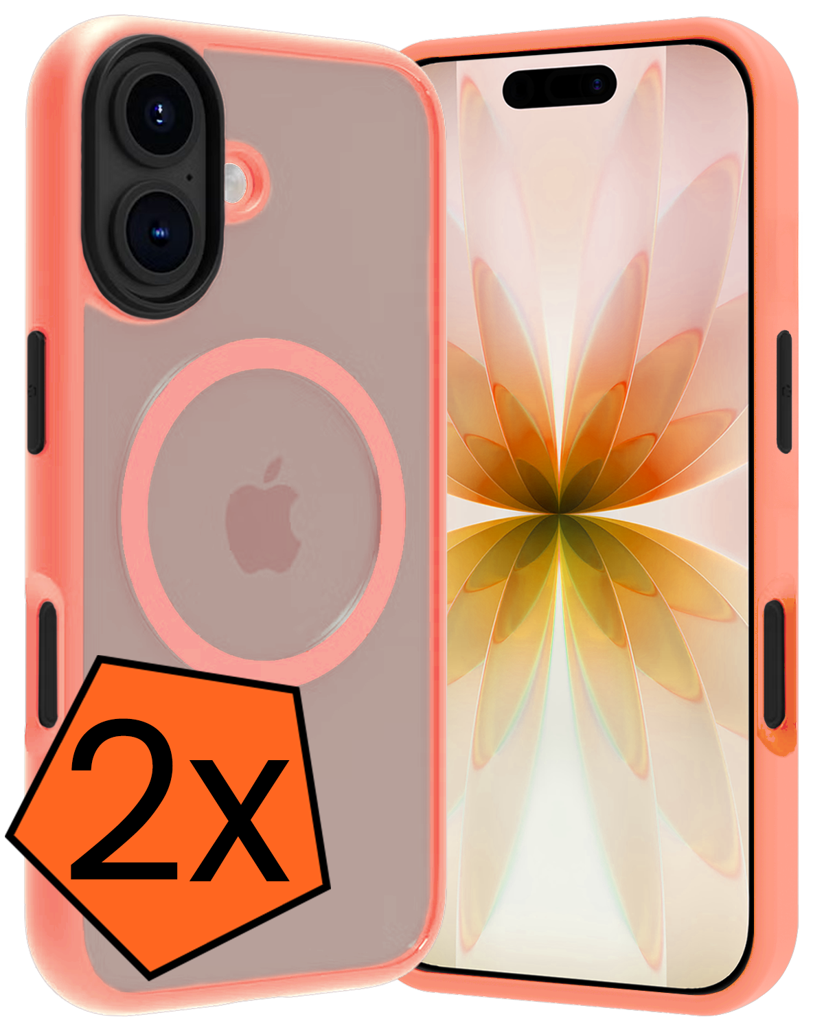 Nomfy Nomfy iPhone 17 Magsafe Hoesje - Perzik - 2 PACK