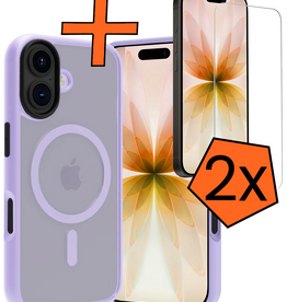 Nomfy Nomfy iPhone 17 Magsafe Hoesje Lila Met 2x Screenprotector