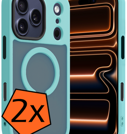 Nomfy Nomfy iPhone 17 Pro Magsafe Hoesje - Lichtblauw - 2 PACK