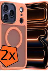 Nomfy Nomfy iPhone 17 Pro Magsafe Hoesje - Perzik - 2 PACK