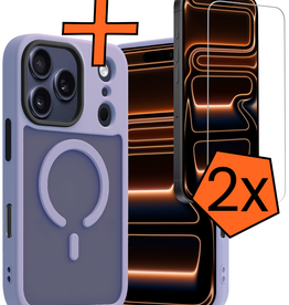 Nomfy Nomfy iPhone 17 Pro Magsafe Hoesje Lila Met 2x Screenprotector