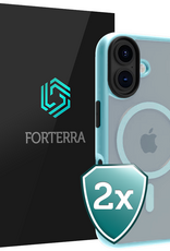 Forterra Forterra iPhone 17 Magsafe Hoesje - Lichtblauw - 2 PACK