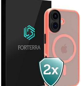 Forterra Forterra iPhone 17 Magsafe Hoesje - Perzik - 2 PACK