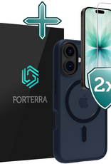 Forterra Forterra iPhone 17 Magsafe Hoesje Donkerblauw Met 2x Screenprotector