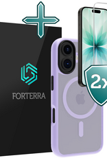 Forterra Forterra iPhone 17 Magsafe Hoesje Lila Met 2x Screenprotector