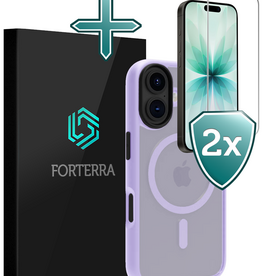 Forterra Forterra iPhone 17 Magsafe Hoesje Lila Met 2x Screenprotector